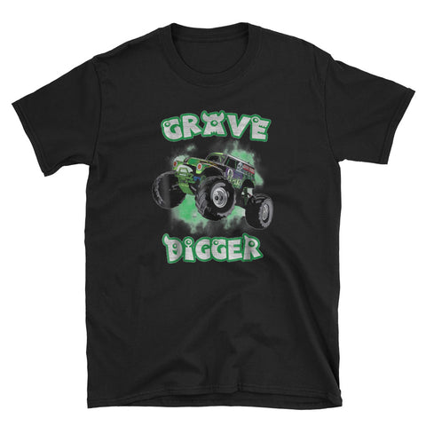 Image of Grave Monster Truck Digger Short-Sleeve Unisex T-Shirt