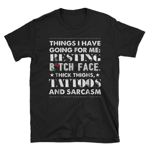 Image of Tattoos -Things I Have Going For Me Short-Sleeve Unisex T-Shirt