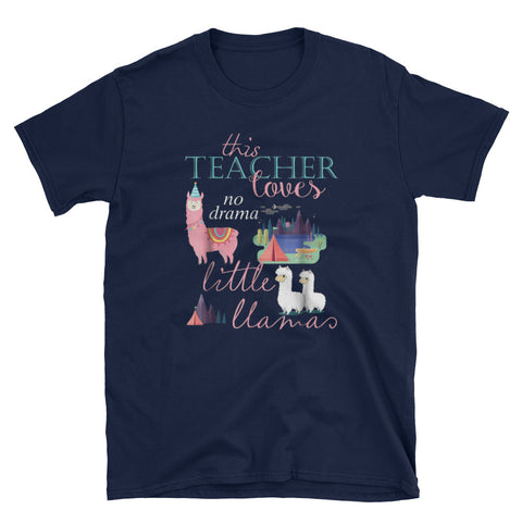 Image of This Teacher no drama litte llamas Short-Sleeve Unisex T-Shirt