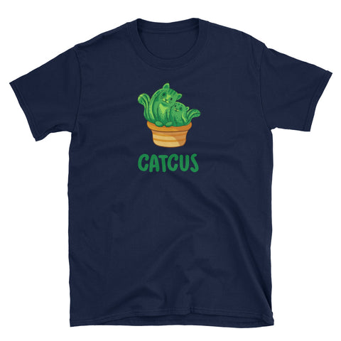 Image of Funny Catcus Cactus Cat Short-Sleeve Unisex T-Shirt, Cactus Lover Shirt, Cat Lover Shirt