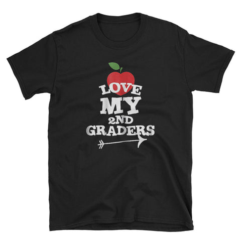 Image of Love My 2nd Graders Cute Second Grade Teacher Short-Sleeve Unisex T-Shirt