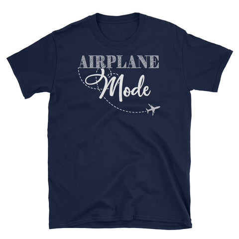 Image of Airplane Mode Short-Sleeve Unisex T-Shirt, Vacation Mode Shirt, Vacation Shirt, Airplane Traveling, Summer Shirt