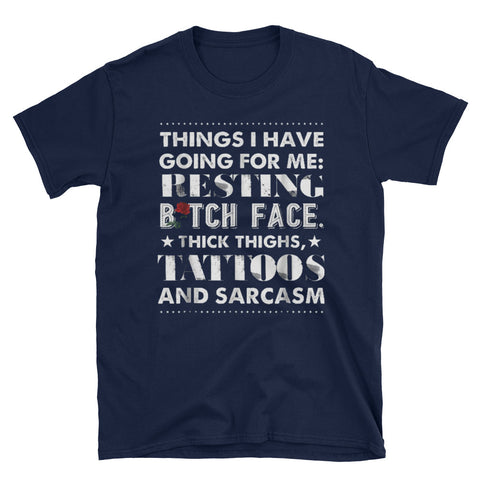 Image of Tattoos -Things I Have Going For Me Short-Sleeve Unisex T-Shirt