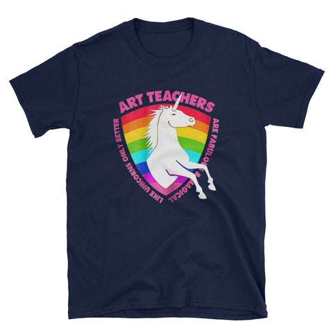 Image of Unicorn Art Teacher Short-Sleeve Unisex T-Shirt