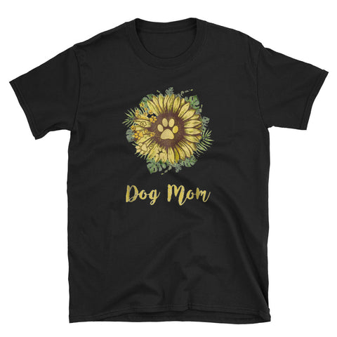 Image of Dog Mom Sunflower Short-Sleeve Unisex T-Shirt