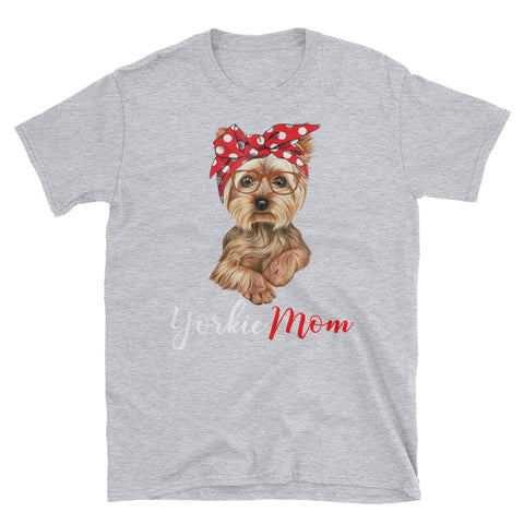 Image of Personalized Yorkie Mom Short-Sleeve Unisex T-Shirt, Yorkie Lover Shirt For Dog Mom