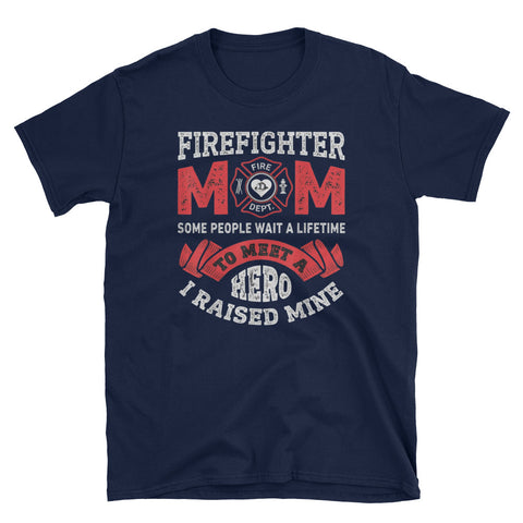 Image of Firefighter Mom Firemen Proud Moms Short-Sleeve Unisex T-Shirt