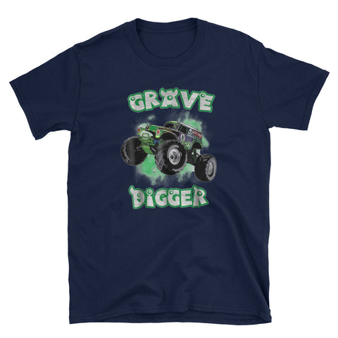 Image of Grave Monster Truck Digger Short-Sleeve Unisex T-Shirt