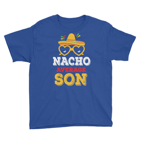 Image of Nacho Average Son Youth Short Sleeve T-Shirt, Cinco De Mayo Shirt For Kids