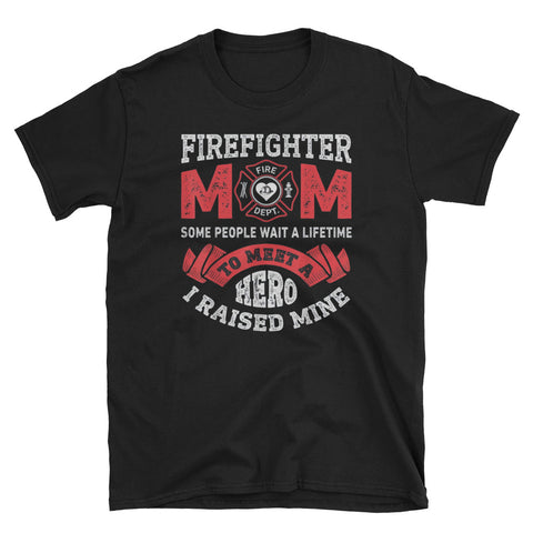 Image of Firefighter Mom Firemen Proud Moms Short-Sleeve Unisex T-Shirt