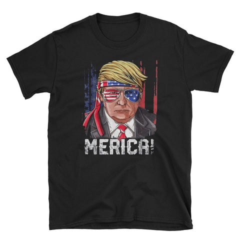 Image of Trump 4th of July Merica Short-Sleeve Unisex T-Shirt