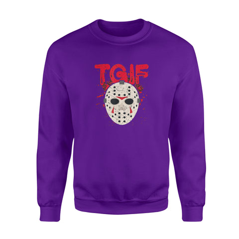 Image of TGIF Thank God Its Friday Halloween Scary - Standard Fleece Sweatshirt