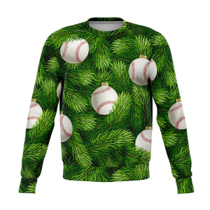 Baseball Ball Tree Ugly Christmas AOP
