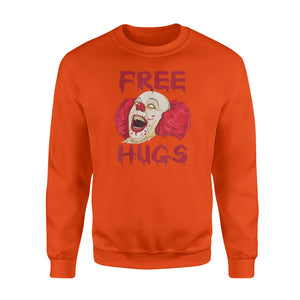 Free Hugs Evil Killer Scary Clown Halloween - Standard Fleece Sweatshirt