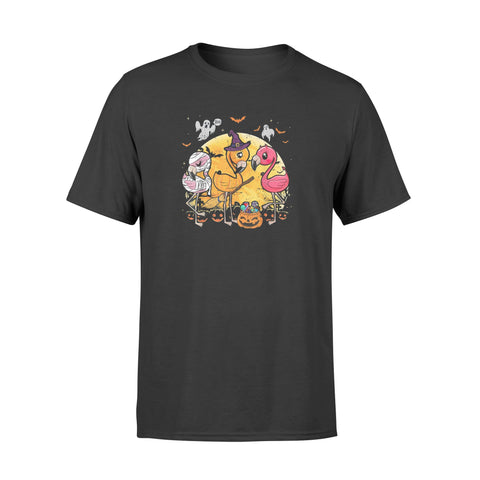 Image of Flamingo Lover Funny Pumpkin Halloween Party - Premium T-shirt
