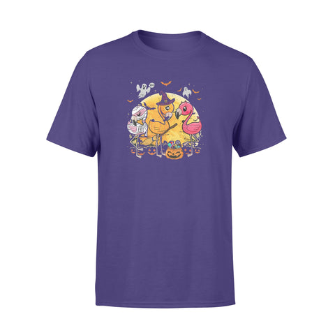 Image of Flamingo Lover Funny Pumpkin Halloween Party - Premium T-shirt