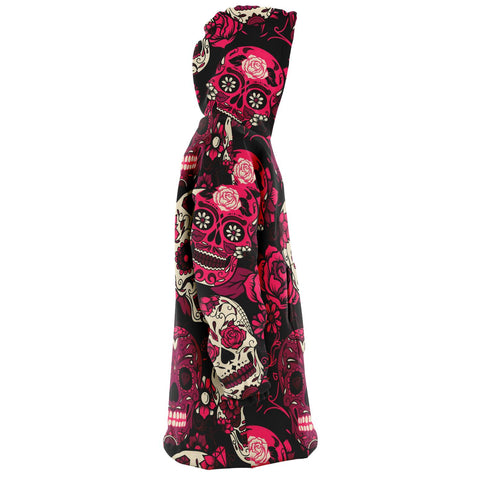 Image of Sugar Skull Pink - Snug Hoodie AOP