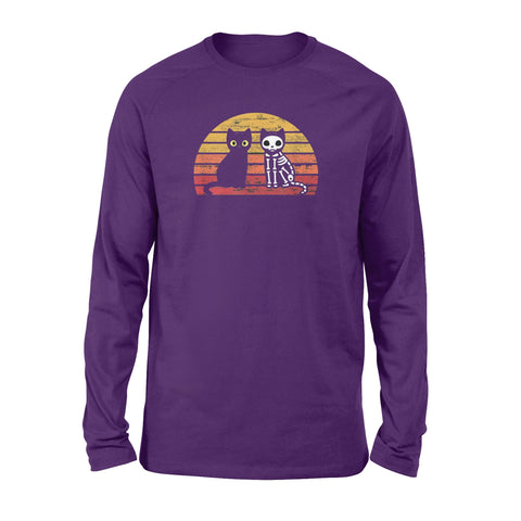 Image of Retro Vintage Funny Cats Halloween Costume - Standard Long Sleeve