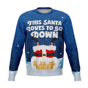 Santa Goes Down Ugly Christmas Sweater