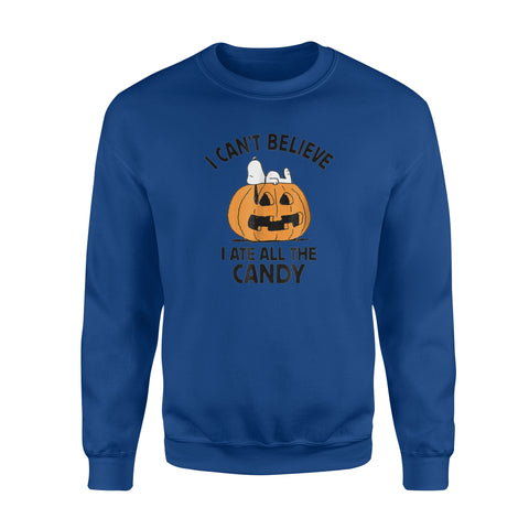 Image of Peanuts Halloween Snoopy All The Candy - Standard Fleece Sweatshirt