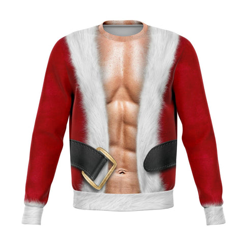 Image of Fitness Santa White Ugly Christmas