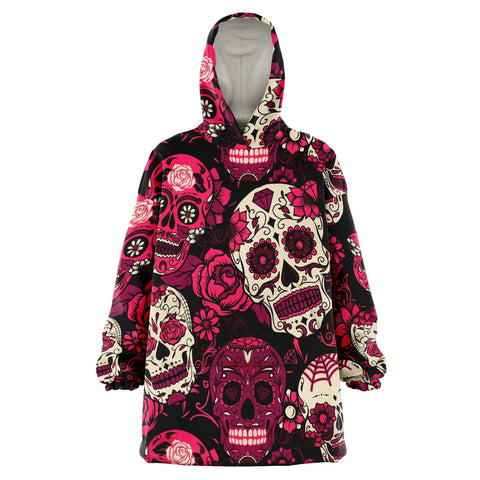 Image of Sugar Skull Pink - Snug Hoodie AOP