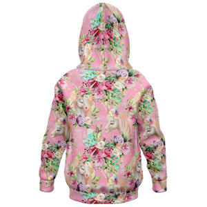 Watercolor Unicorn - Athletic Kids Hoodie AOP