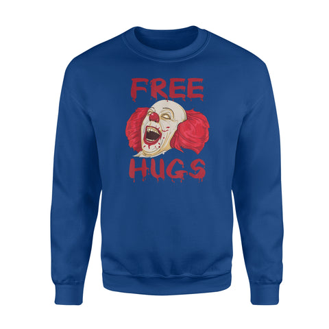Image of Free Hugs Evil Killer Scary Clown Halloween - Standard Fleece Sweatshirt