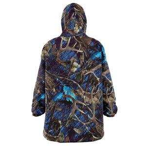 Turquoise Hunting Camo - Snug Hoodie AOP