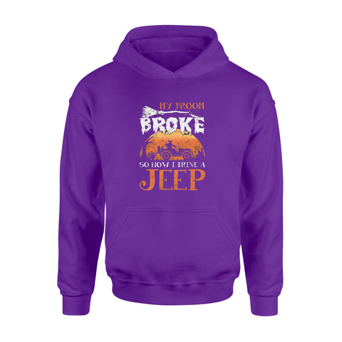 Image of My Broom Broke So Now I Drive A Jeep Halloween - Standard Hoodie