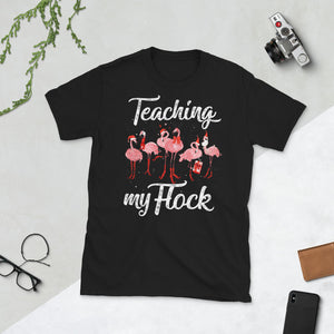 Teaching My Flock Flamigo Christmas Short-Sleeve Unisex T-Shirt