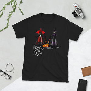 Wine Bottle Of Witchcraft Halloween Witch Vampire Pumpkin Short-Sleeve Unisex T-Shirt