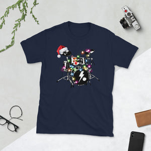 Christmas Drummer Best Christmas Concert Drum Hat Santa Short-Sleeve Unisex T-Shirt