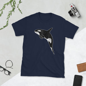 Killer Whale T-Shirt Orca Aquatic Sea Ocean Distressed Short-Sleeve Unisex T-Shirt