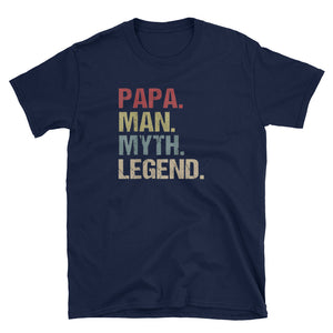 Vintage Papa Man Myth Legend Short-Sleeve Unisex T-Shirt