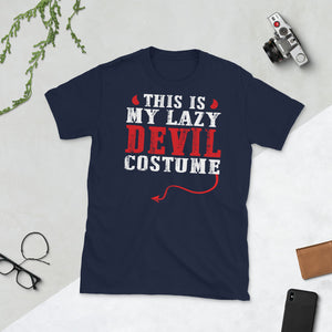 This Is My Lazy Devil Costume Funny Halloween Short-Sleeve Unisex T-Shirt