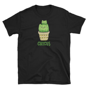 Cute Catcus Cactus Cat Short-Sleeve Unisex T-Shirt, Cactus Lover Shirt, Cat Lover Shirt