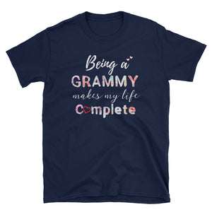 Personalized Being A Grammy Makes My Life Complete Short-Sleeve Unisex T-Shirt, Funny T-shirt For Grandma