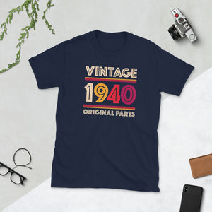Made in 1940 T-Shirt 79 Years Old Gift Vintage 79th Birthday Short-Sleeve Unisex T-Shirt