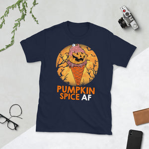 Pumpkin Spice Af Cream Moon Halloween Short-Sleeve Unisex T-Shirt