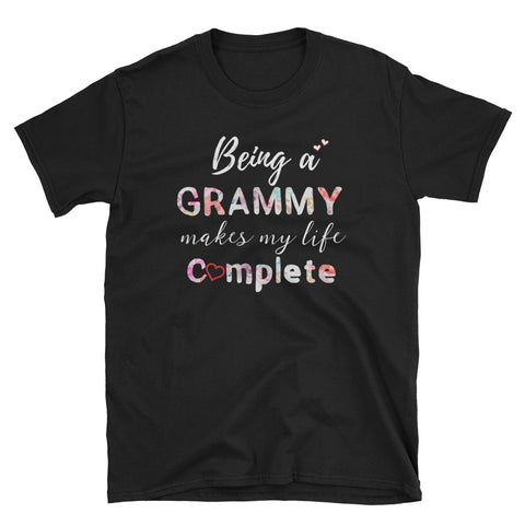 Image of Personalized Being A Grammy Makes My Life Complete Short-Sleeve Unisex T-Shirt, Funny T-shirt For Grandma