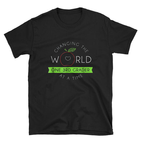 Image of Teacher -Changing The World 3rd Grade Short-Sleeve Unisex T-Shirt