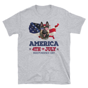 German Shepherd America 4Th Of July Independence Day Short-Sleeve Unisex T-Shirt For Men and Women