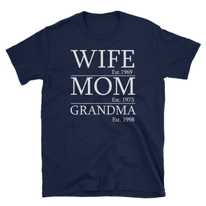 Personalized Wife Mom Grandma Celebrate Short-Sleeve Unisex T-Shirt, Personalized Gift For Grandma