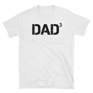 Personalized Dad Of Three Kids Short-Sleeve Unisex T-Shirt, Father's Day Shirt, Dad Gift. Husband Gift For Father's Day