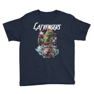 Catvengers Youth Short Sleeve T-Shirt, Cute Gift For Kids, Birthday Shirt For Kids, Cute Cat Shirt