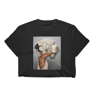 Sexy Flowers Feather Women's Crop Top