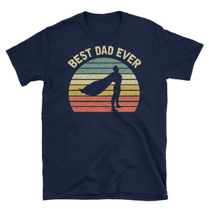 Vintage Best Dad Ever Short-Sleeve Unisex T-Shirt, Vintage Dad Superheroes Shirt, Gift For Dad, New Dad Shirt