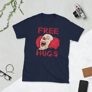 Free Hugs Evil Killer Scary Clown Halloween Short-Sleeve Unisex T-Shirt