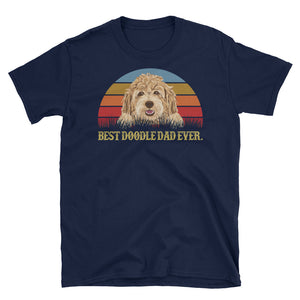 Vintage Best Doodle Dad Ever Short-Sleeve Unisex T-Shirt
